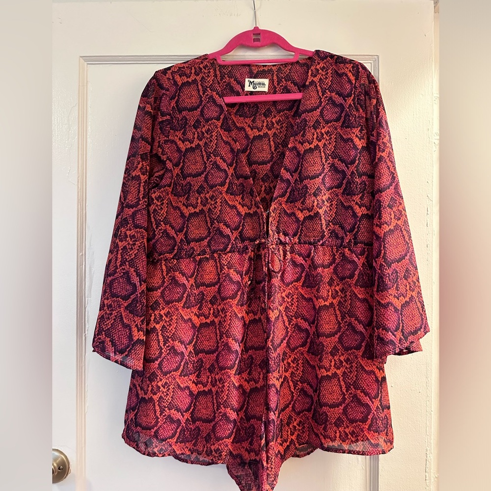 Show Me Your Mumu Red Snake Romper